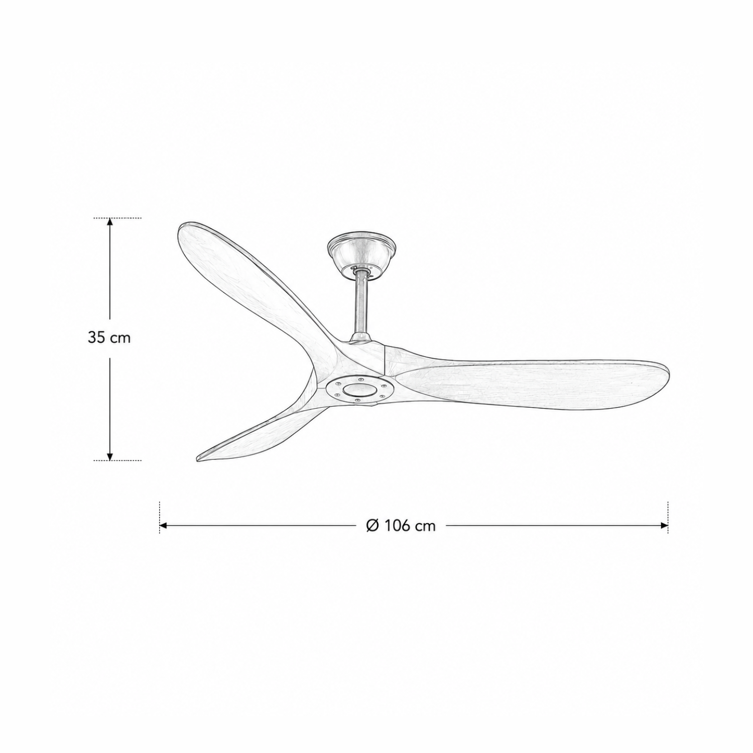 Ventilateur de plafond Aureza en bois