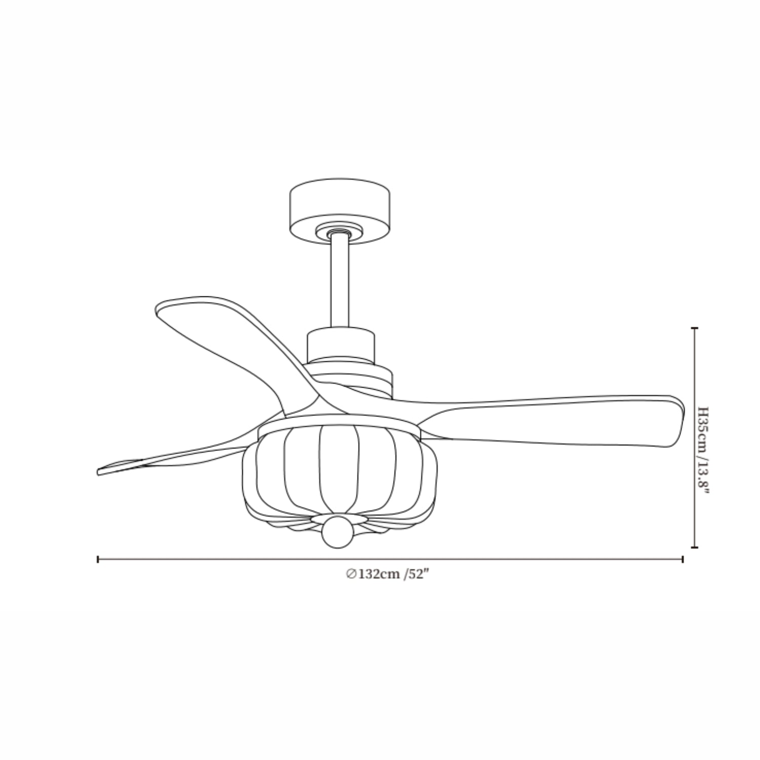 Ventilateur de plafond Orclova Vintage