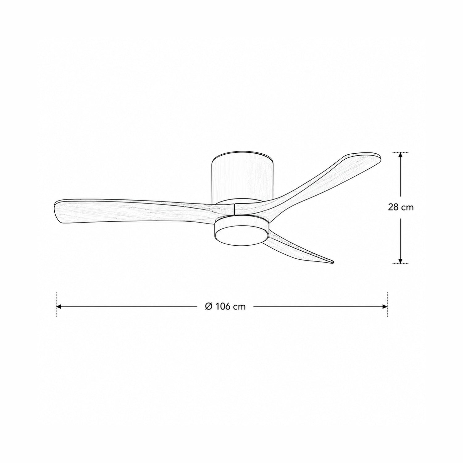 Ventilateur de plafond Soranne en bois
