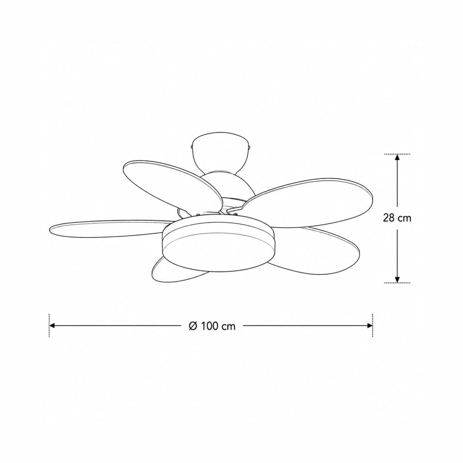 Ventilateur de plafond Delionne en bois