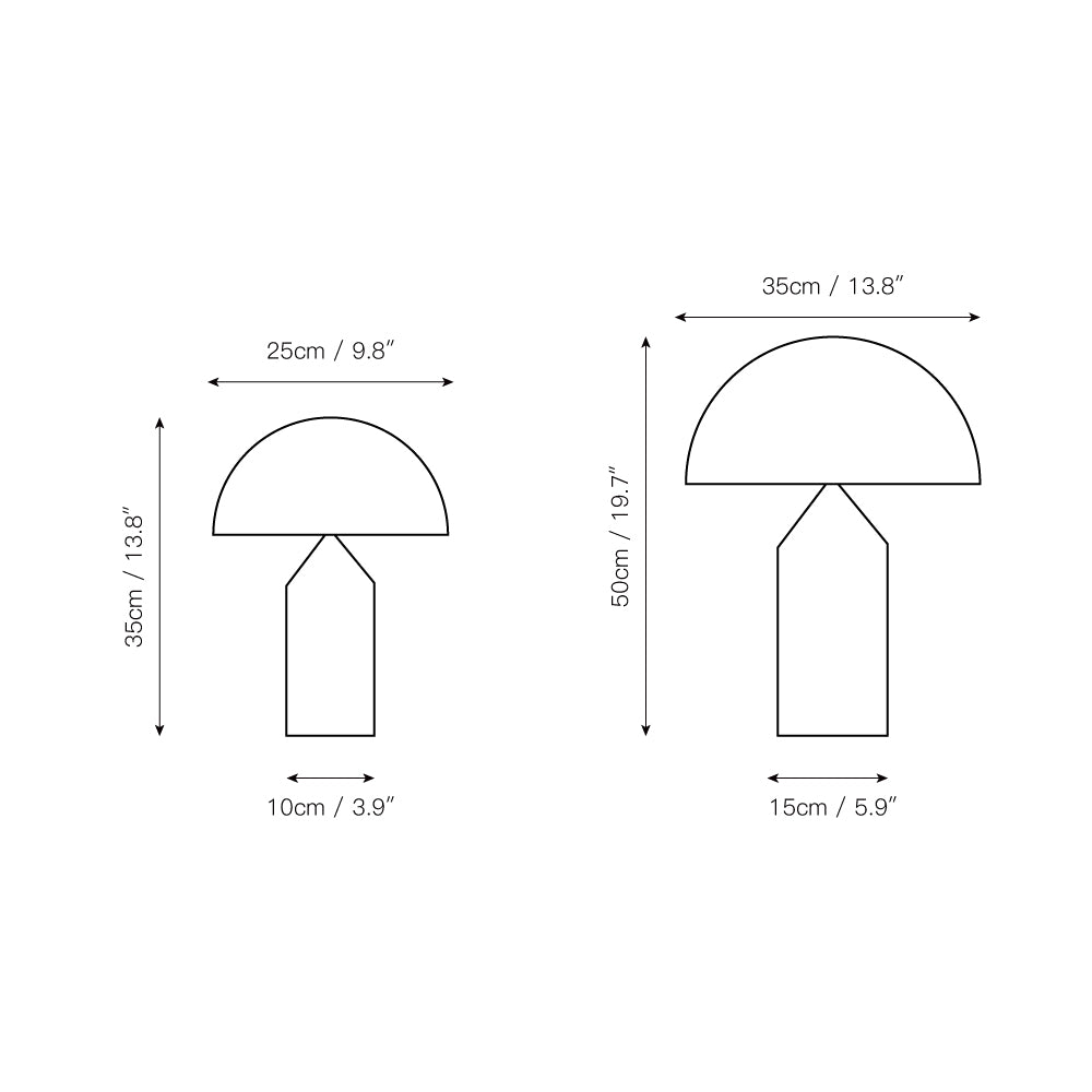 Lampe de table champignon Reemont