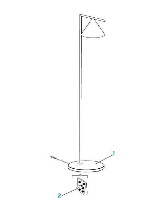 Lampadaire conique Celmirellea