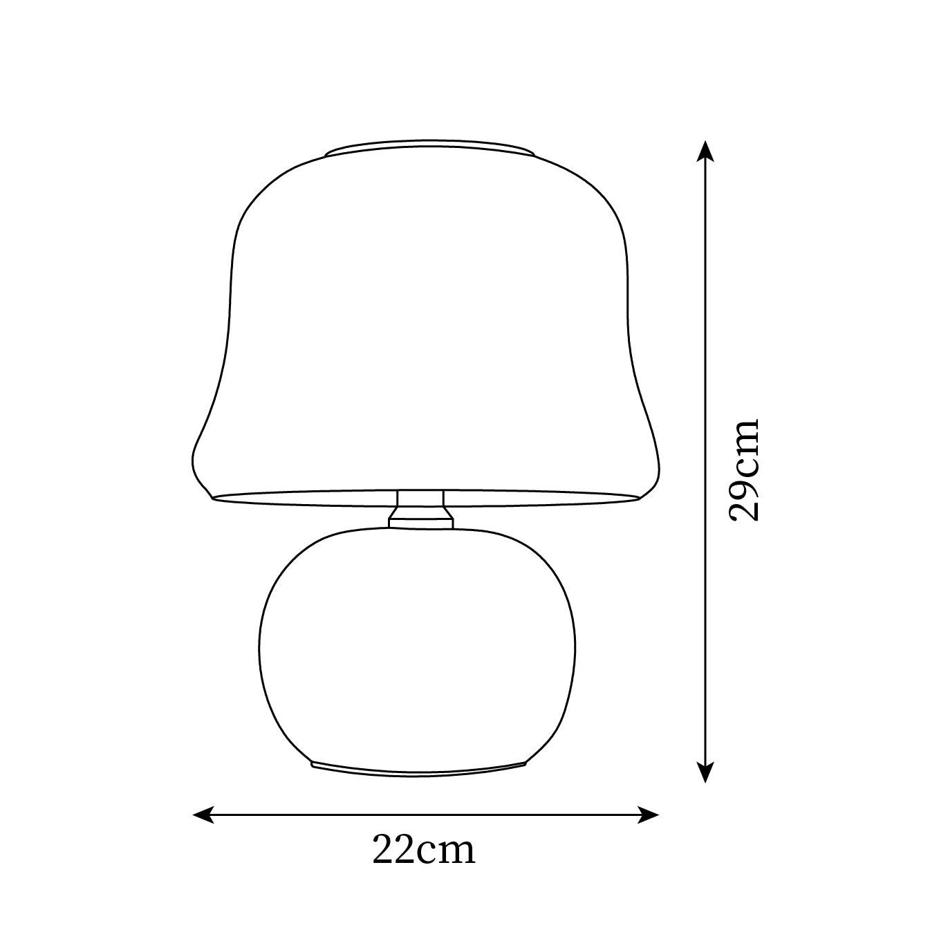 Lampe de table champignon Soraninor