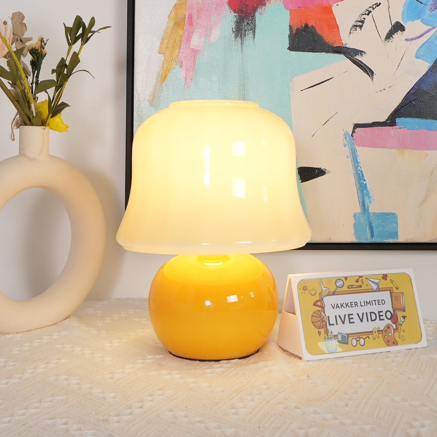 Lampe de table champignon Soraninor