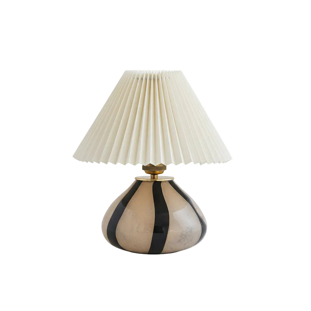 Lampe de table plissée Melrieno