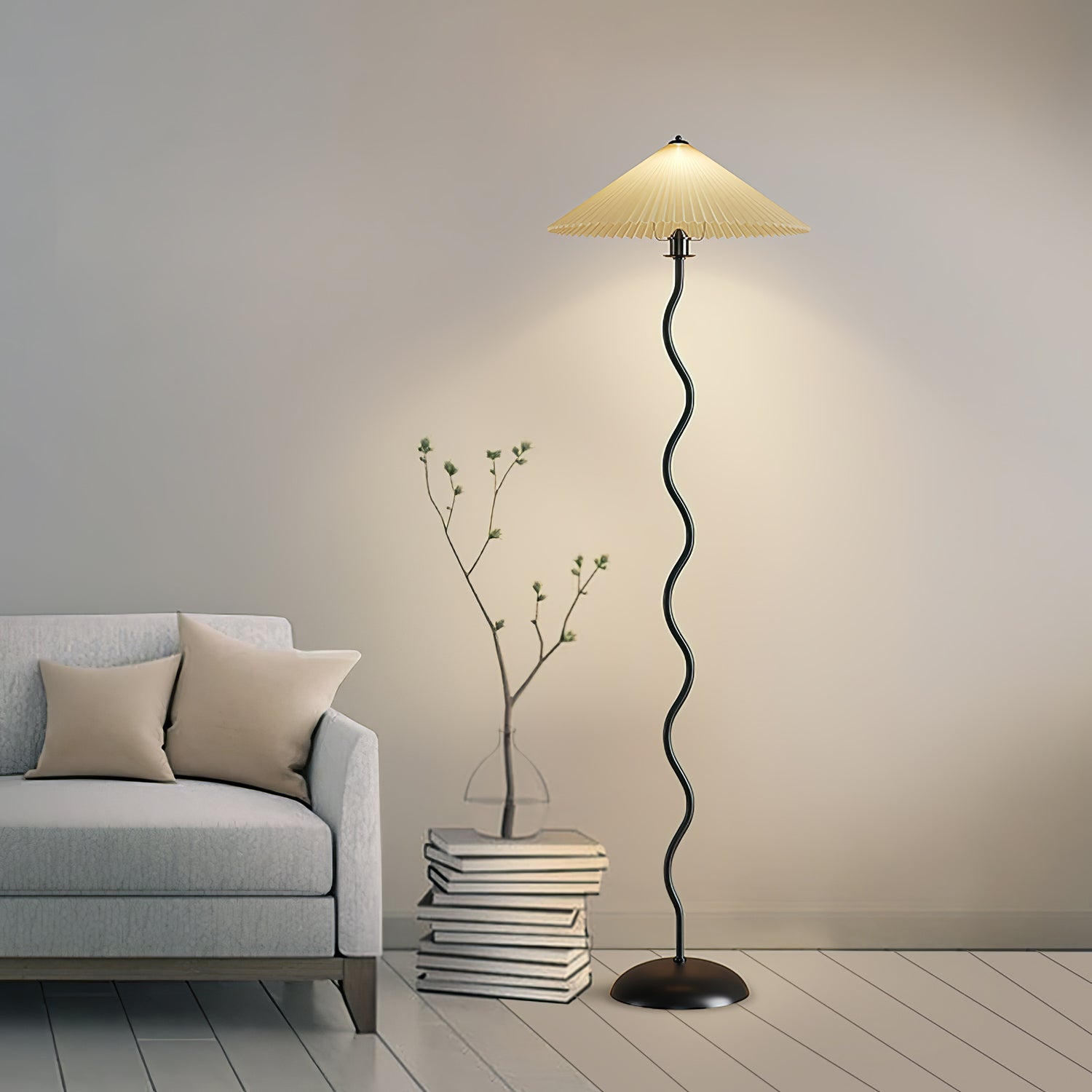Lampadaire ondulé Semirélle