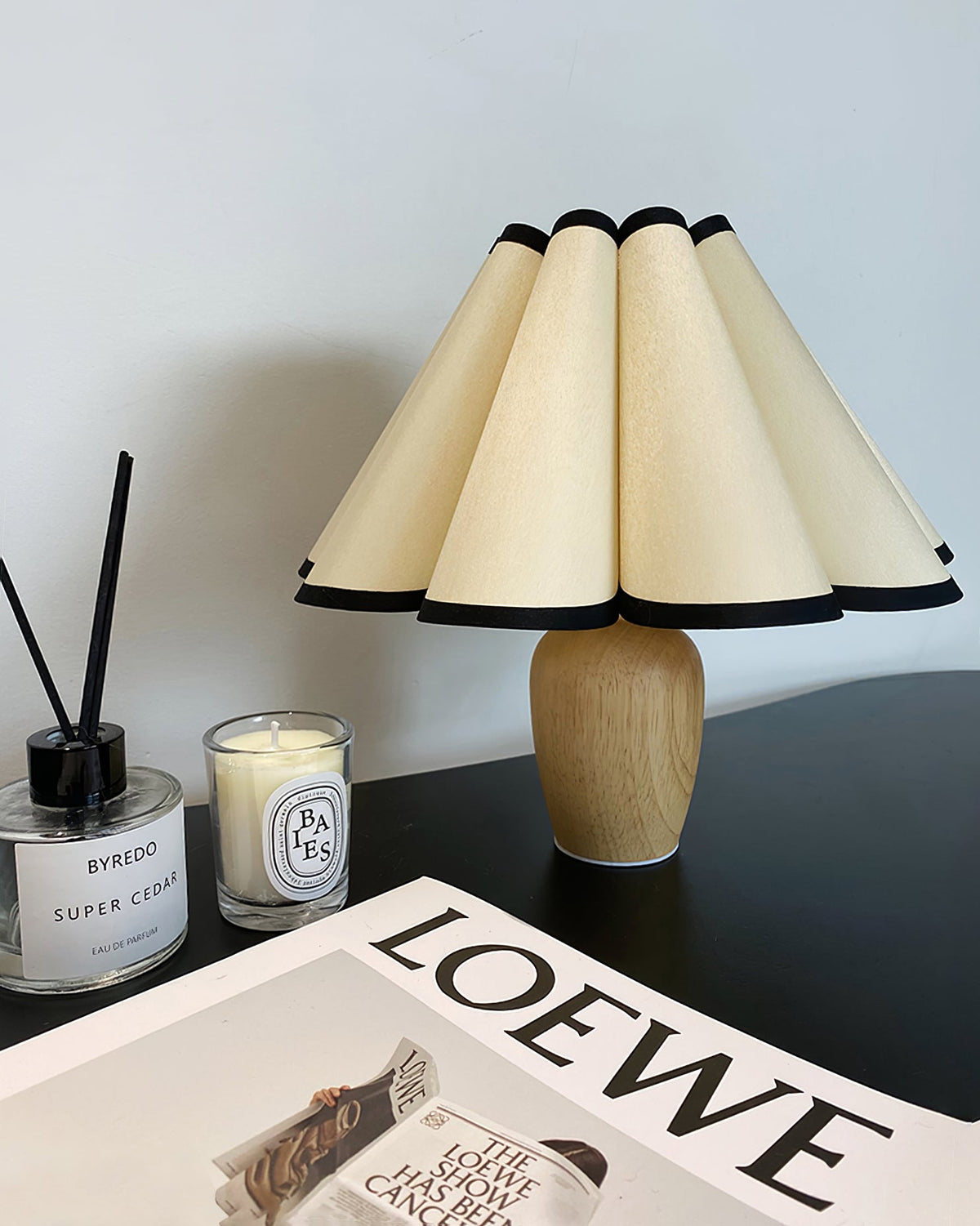 Lampe de table cannelée Almireco