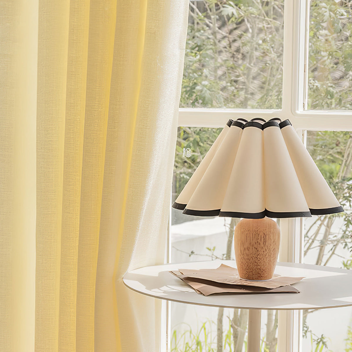 Lampe de table cannelée Almireco