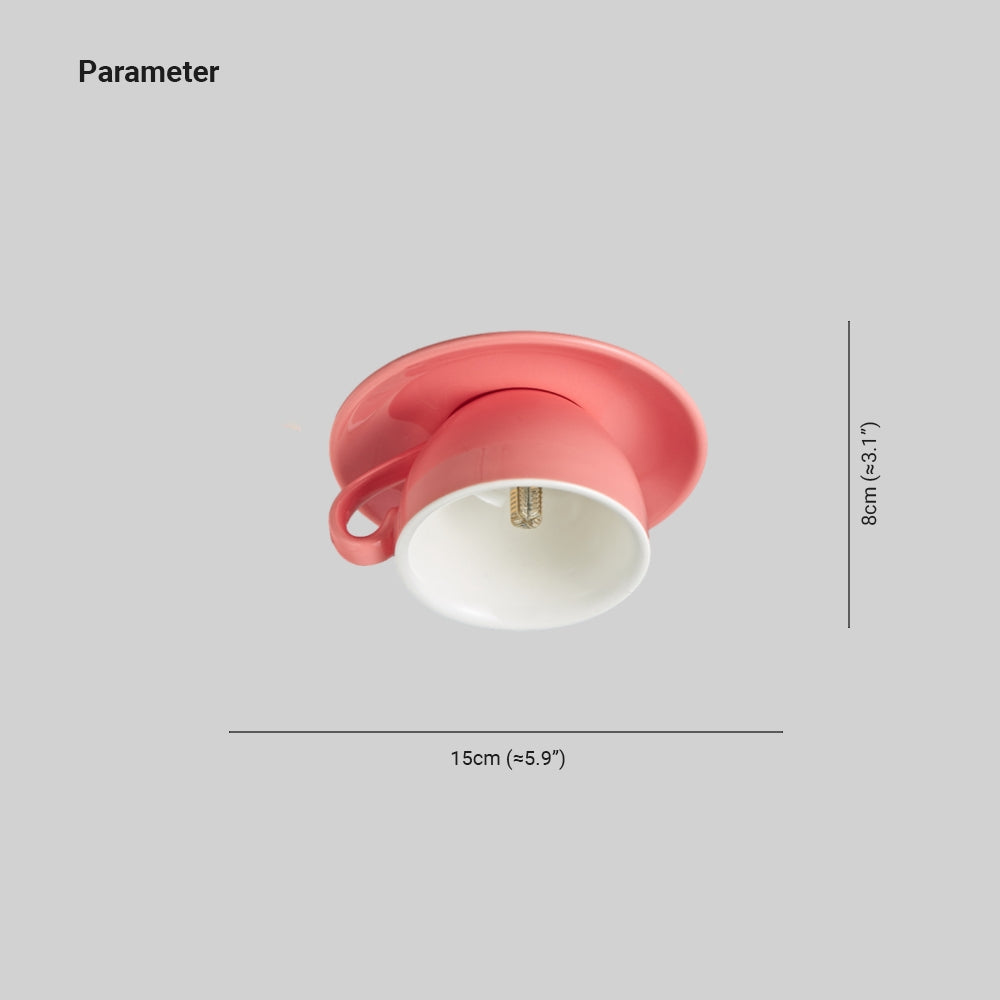 Plafonnier Olciela en forme de tasse à thé