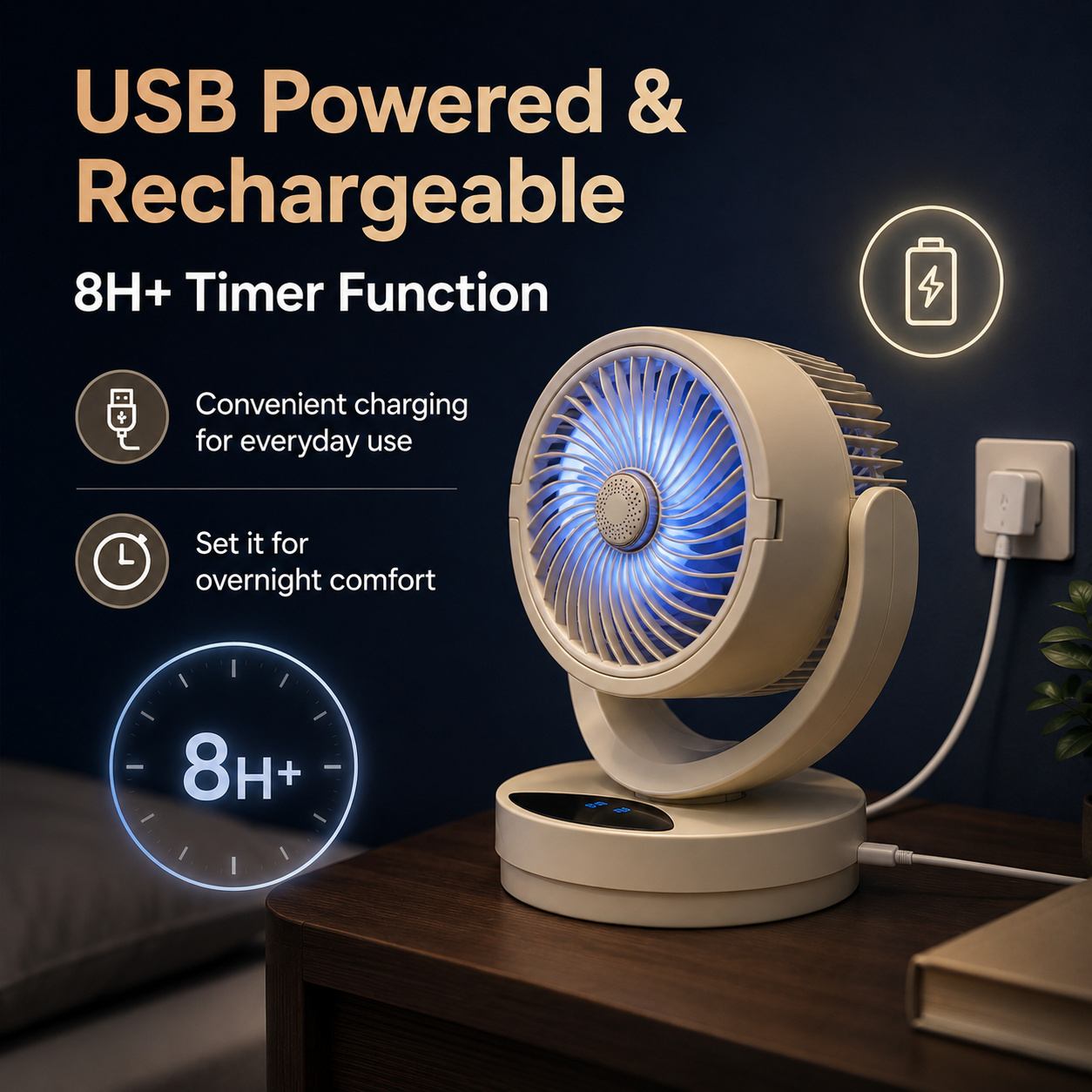 Ventilateur de table extérieur Ruquinaris