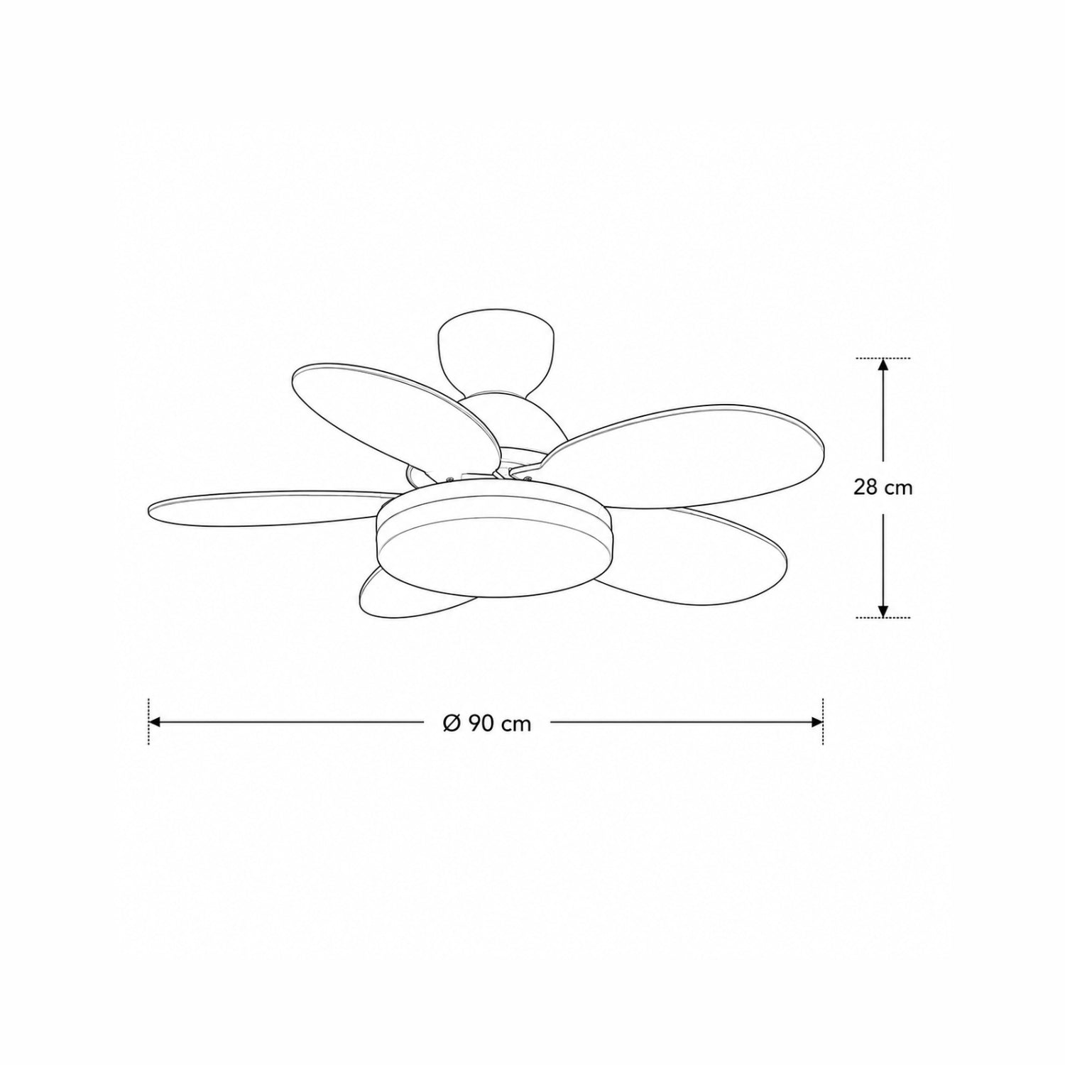Ventilateur de plafond Delionne en bois