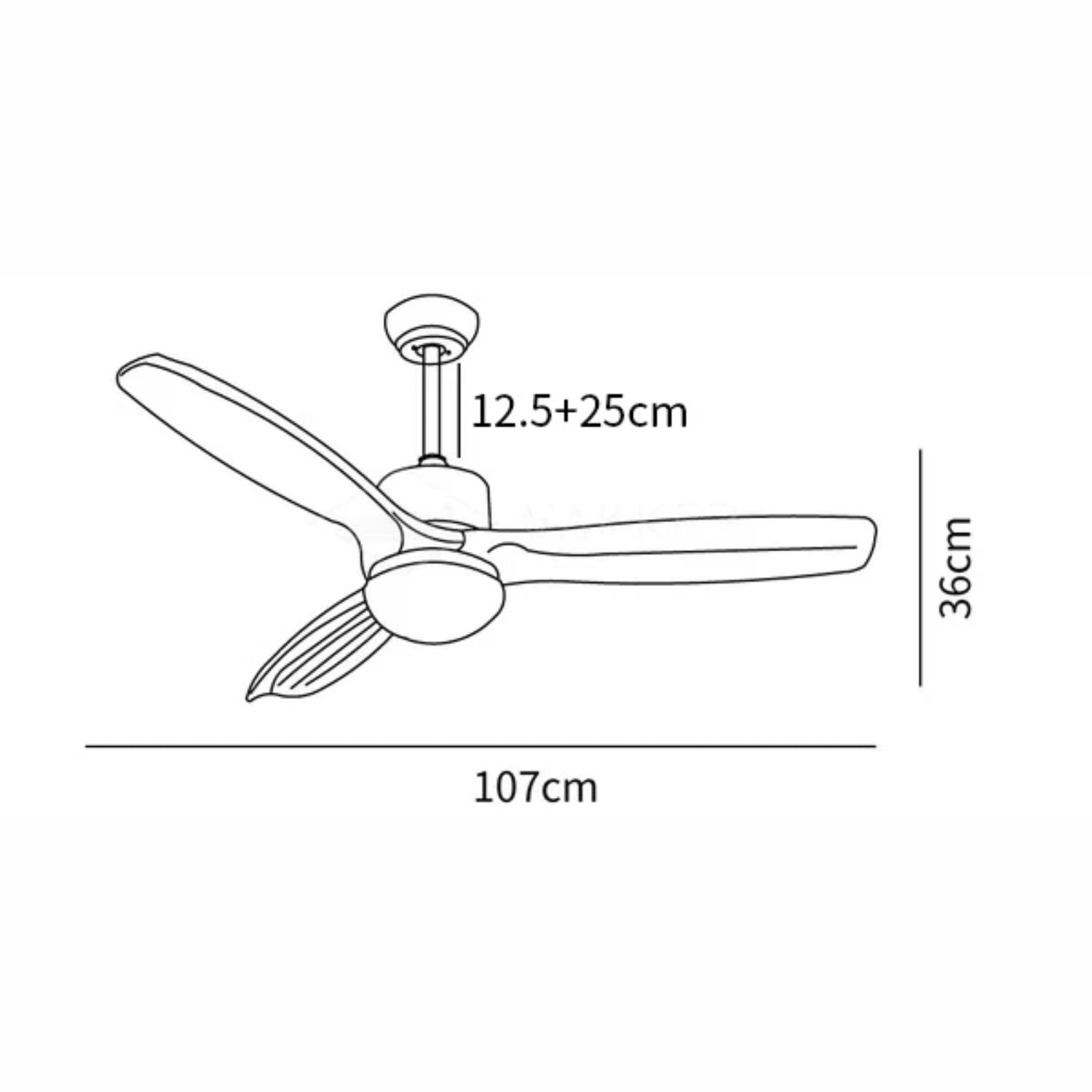 Ventilateur de plafond Duuiné
