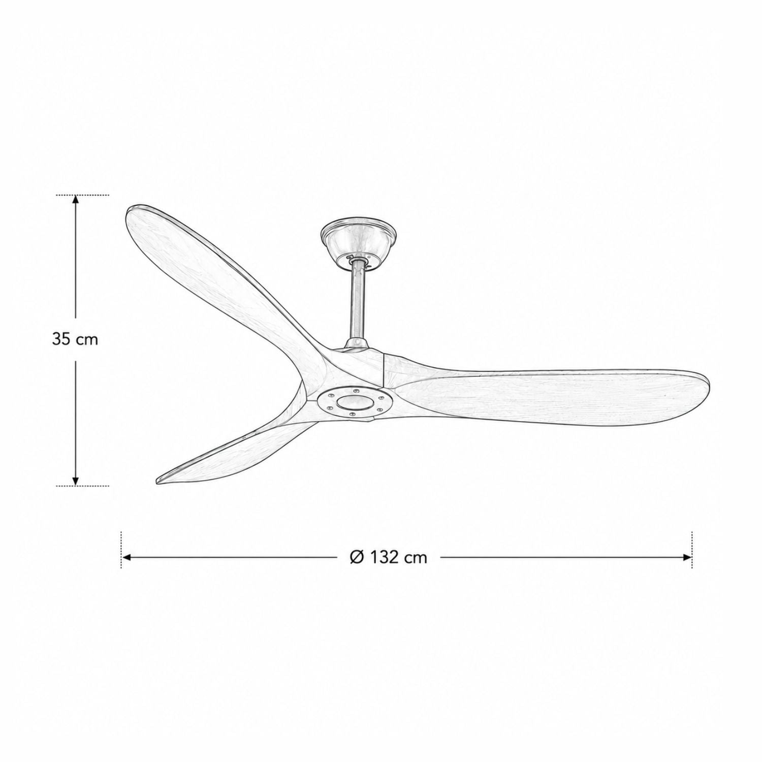 Ventilateur de plafond Aureza en bois