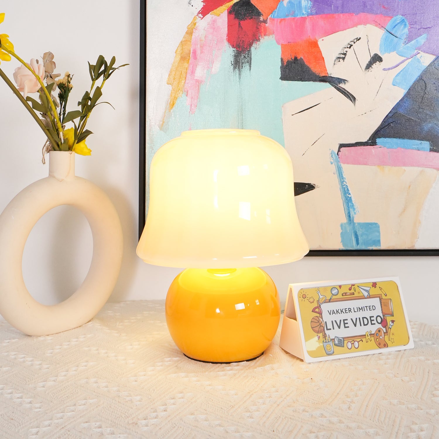 Lampe de table champignon Soraninor