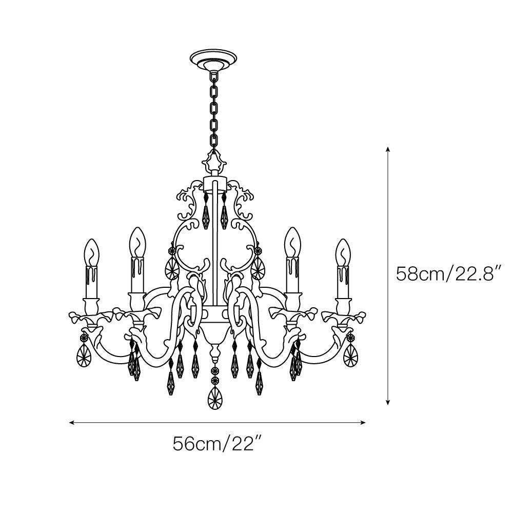 Lustre baroque Tevionévia