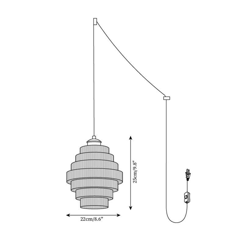 Suspension cannelée Mérvalovia