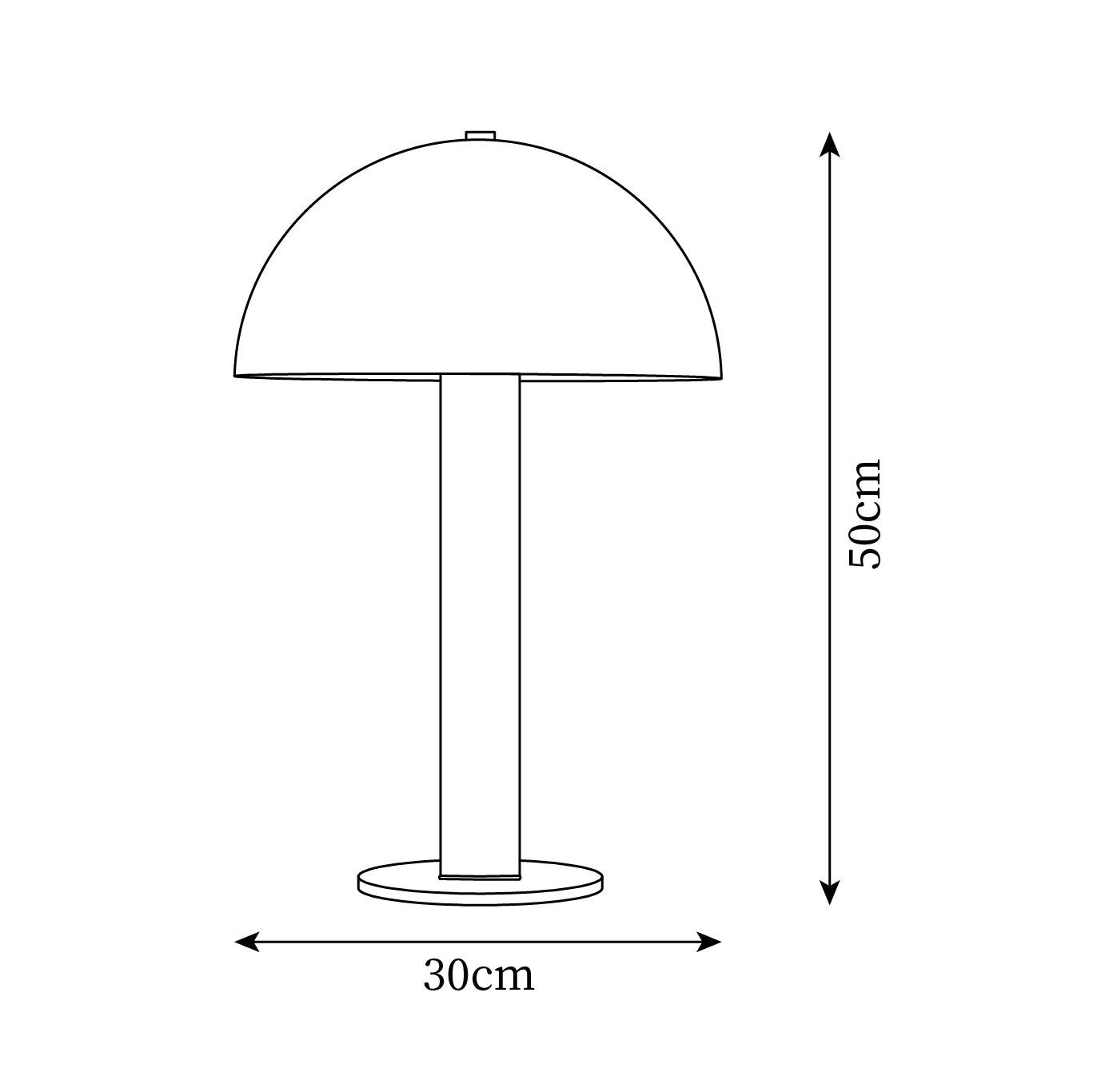Lampe de table champignon Dovéaire