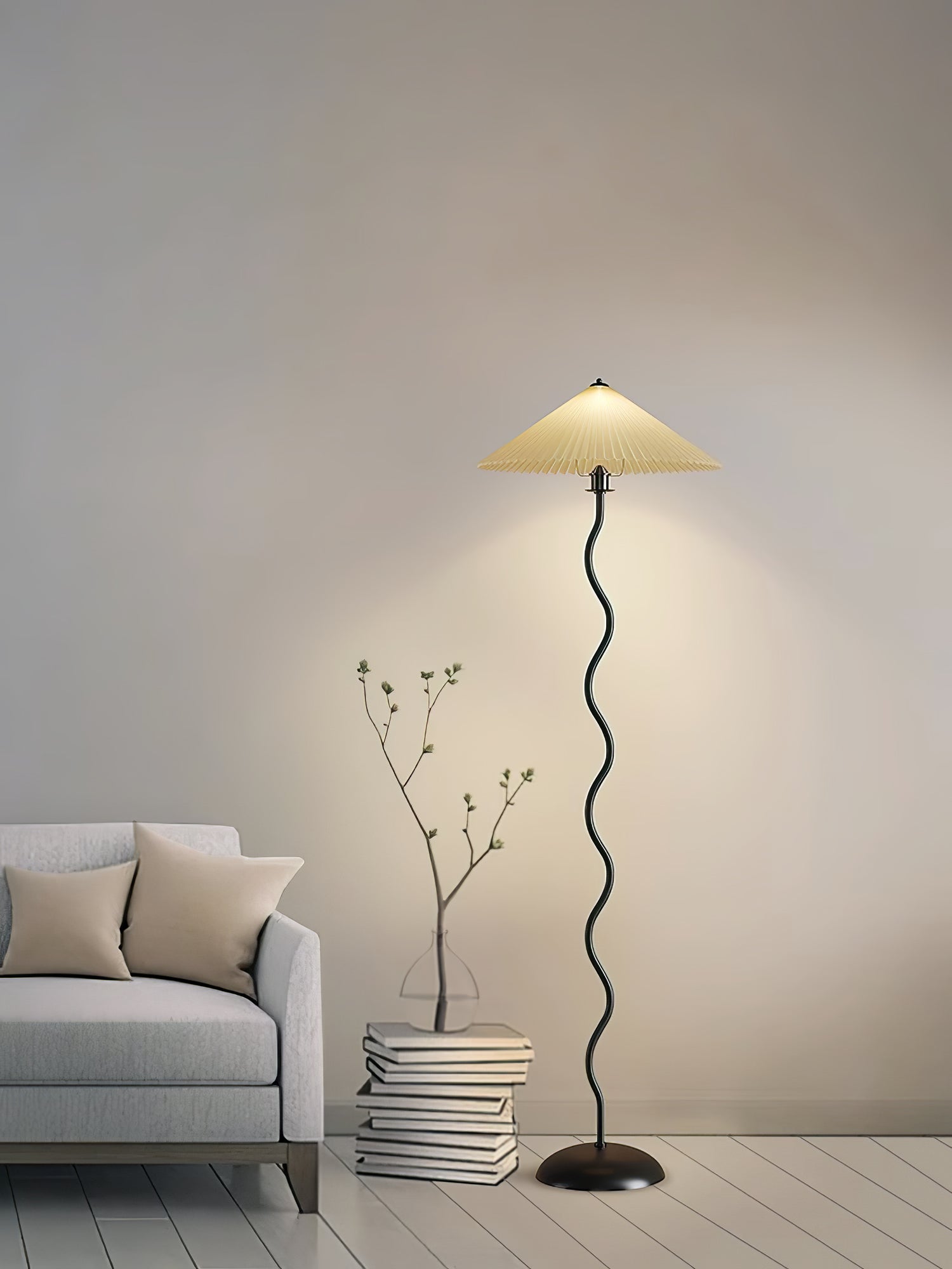 Lampadaire ondulé Semirélle