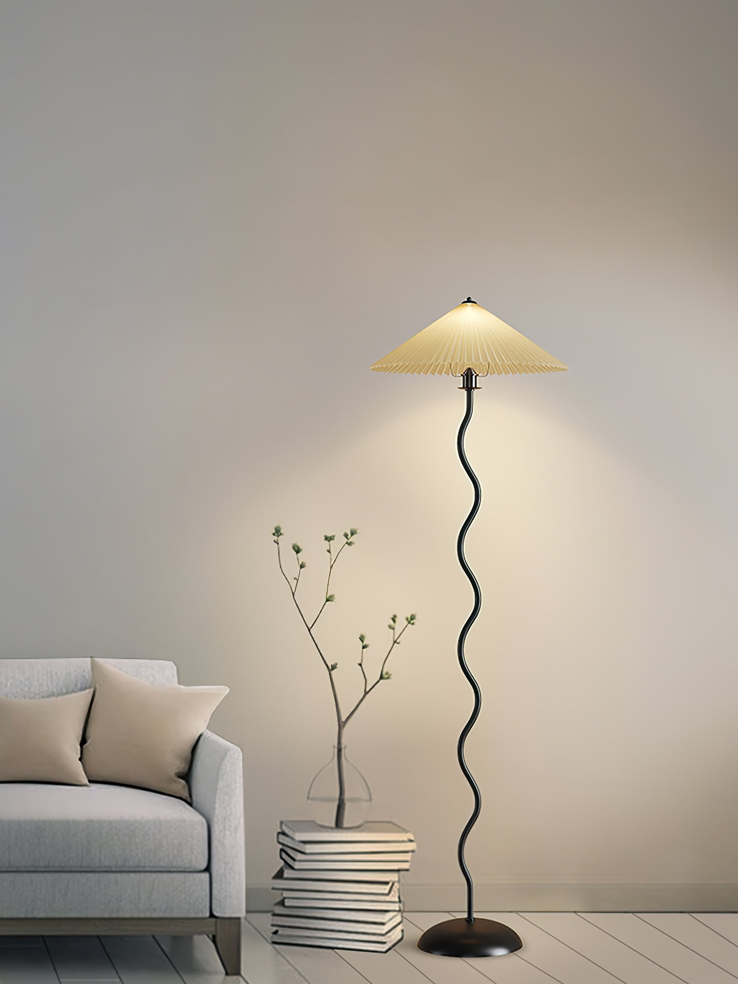 Lampadaire ondulé Semirélle