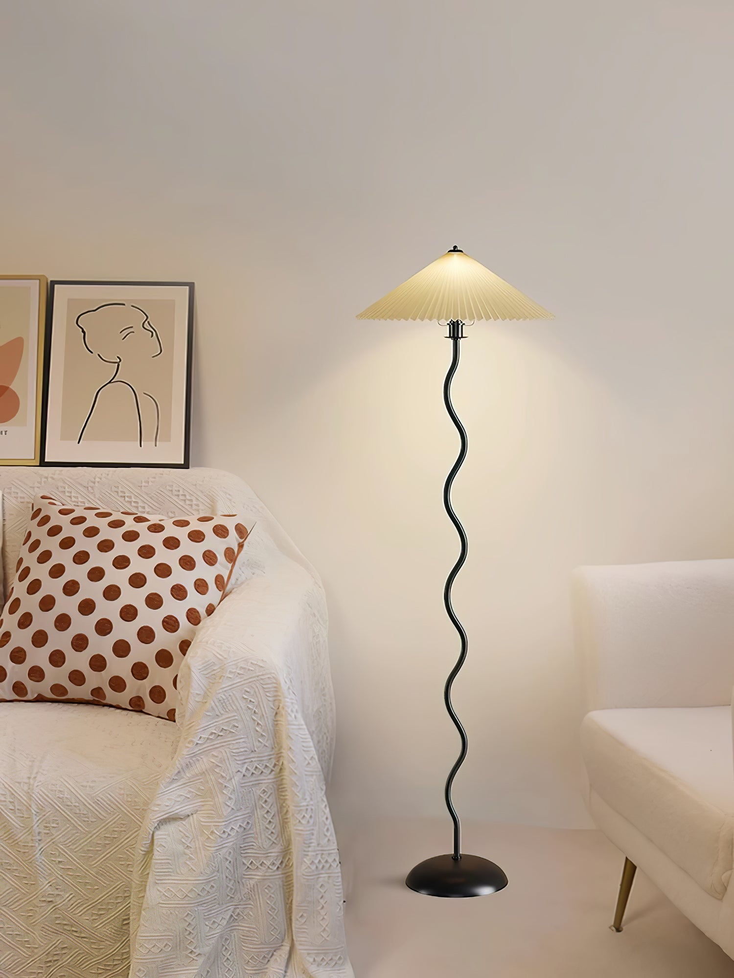 Lampadaire ondulé Semirélle