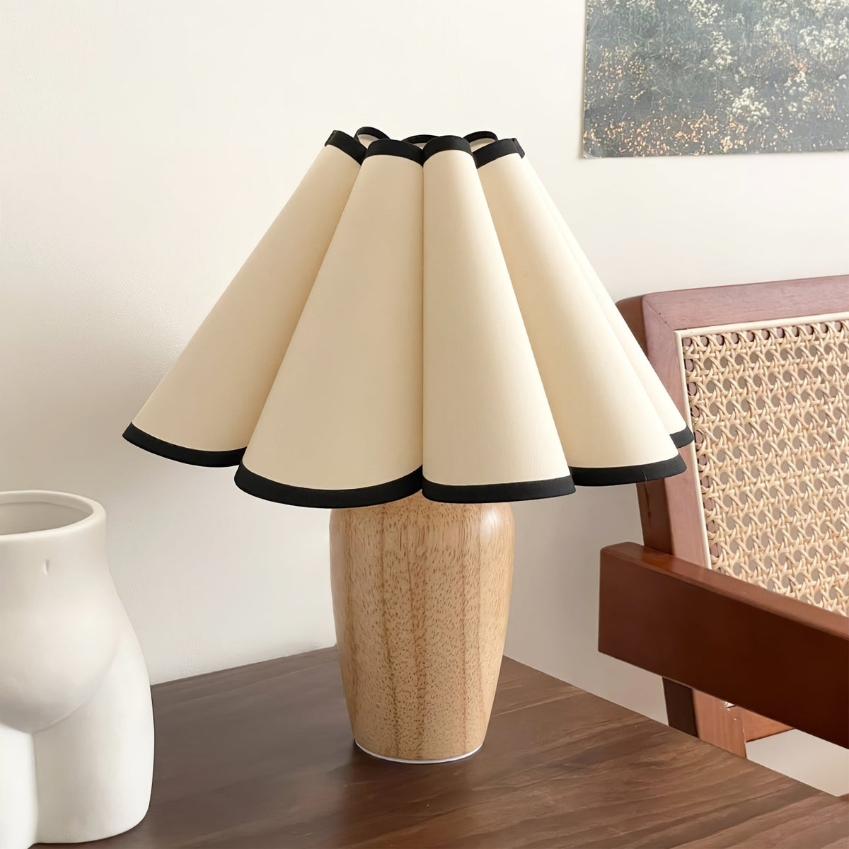 Lampe de table cannelée Almireco