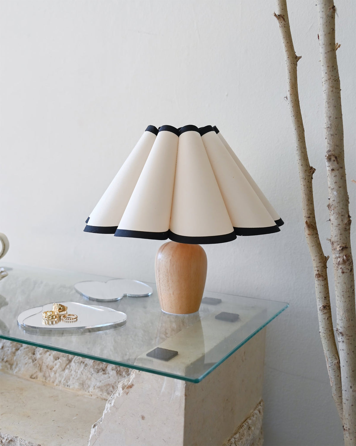 Lampe de table cannelée Almireco