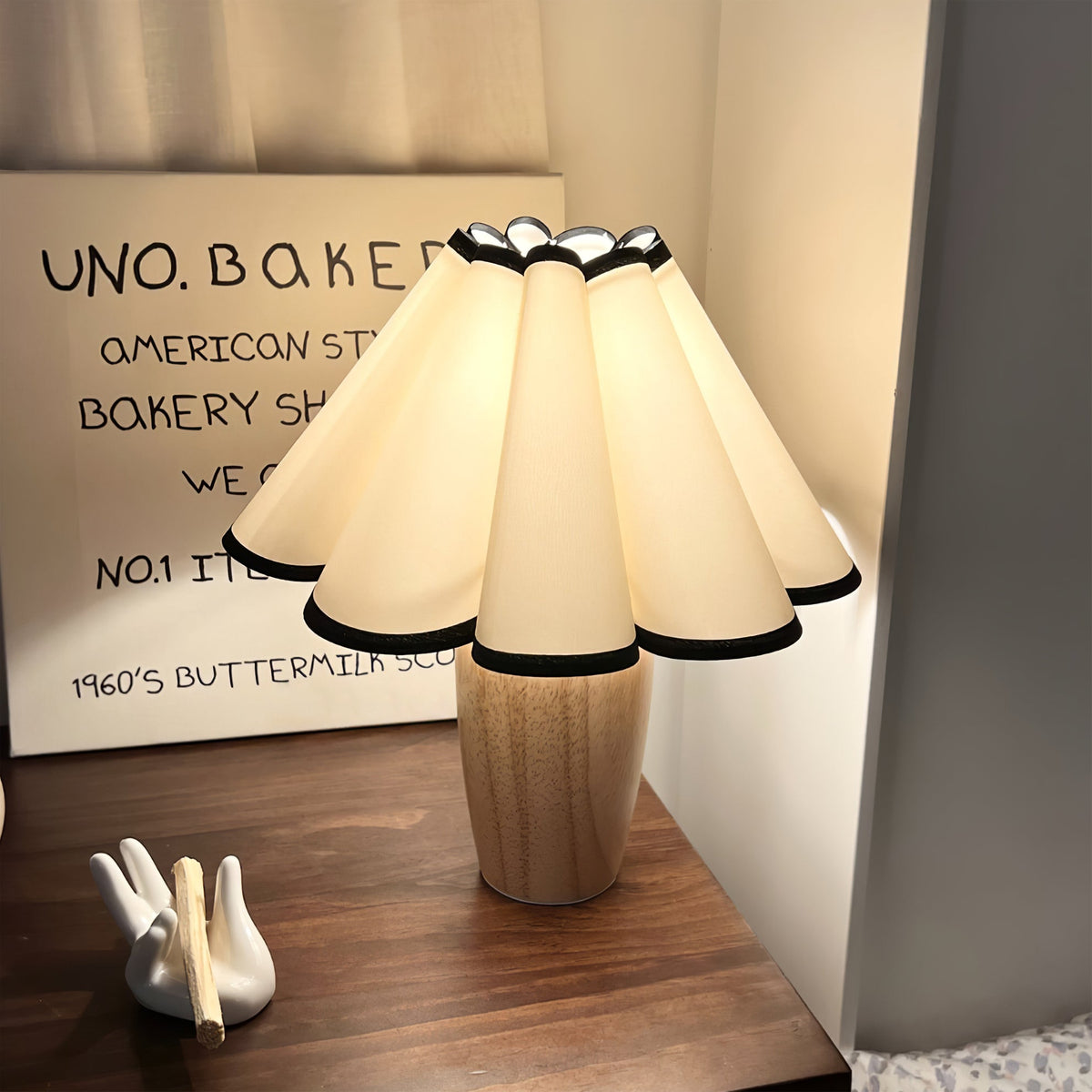 Lampe de table cannelée Almireco